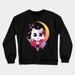 Kawaii Moon Kitty Crewneck Sweatshirt